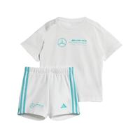 adidas Unisex bebé MERCEDES - AMG PETRONAS FORMULA ONE TEAM DNA BABY JOGGER SHORT SLEEVE, white/semi mint rush, 0-3 Months