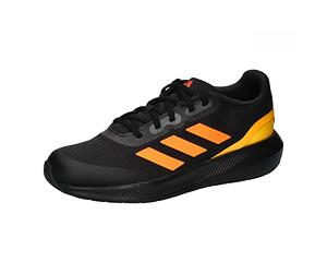 adidas Unisex bebé RunFalcon 3.0 Hook-and-Loop Shoes, Core Black / Screaming Orange / Gold, 23 EU