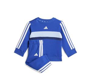 adidas Unisex bebé Seasonal Essentials Tiberio 3 Stripes Fleece Crew Set Track Suit, team royal blue/glow blue/dark blue/white, 3-4 Years