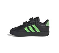 adidas Unisex bebé VL Court 3.0 Infants Shoes, Core Black/Screaming Green/Carbon, 25 EU