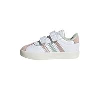 adidas Unisex bebé VL Court Shoes, FTWR White/Linen Green Met./Sandy Pink Met., 21 EU