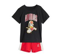 adidas Unisex - Bimbi 0-24 DISNEY MICKEY MOUSE T-SHIRT SET, black/off white, 2-3 Years