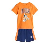 adidas Unisex - Bimbi 0-24 DISNEY MICKEY MOUSE T-SHIRT SET, Pure Orange/off white, 0-3 Months