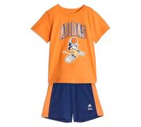 adidas Unisex - Bimbi 0-24 DISNEY MICKEY MOUSE T-SHIRT SET, Pure Orange/off white, 2-3 Years