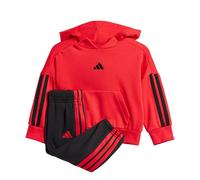 adidas Unisex - Bimbi 0-24 ESSENTIALS HOODED JOGGER, Pure Ruby/Black/Black, 6-9 Months