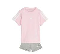 adidas Unisex - Bimbi 0-24 ESSENTIALS T-SHIRT SET, clear pink/white/white, 2-3 Years
