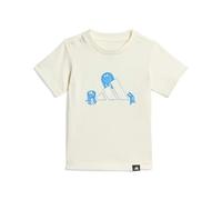 adidas Unisex - Bimbi 0-24 Infant Tiro_NSTER Graphic T-Shirt, Off White, 3-6 Months