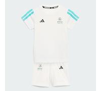 adidas Unisex - Bimbi 0-24 MERCEDES - AMG PETRONAS FORMULA 1 TEAM DNA BABY JOGGER SHORT SLEEVE, white/semi mint rush, 3-4 Years