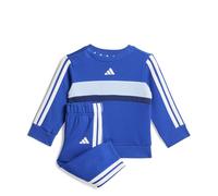 adidas Unisex bebé SEASONAL ESSENTIALS TIBERIO 3 STRIPES FLEECE CREW SET, team royal blue/glow blue/dark blue/white, 3-4 Years