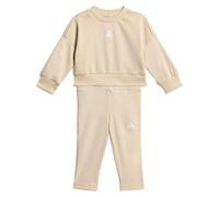 adidas Unisex - Bimbi 0-24 SEASONALS SWEAT SET, Crystal Linen/white, 18-24 Months