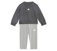 adidas Unisex - Bimbi 0-24 SEASONALS SWEAT SET, grey six/white, 12-18 Months