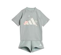 adidas Unisex - Bimbi 0-24 TIRO_NSTER T-SHIRT SET, Wonder Sage/white, 2-3 Years