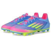 adidas Unisex Bota de fútbol F50 Club césped natural seco/multisuperficie, Blue Fusion/Lucid Lemon/Lucid Pink, 45 1/3