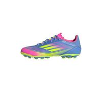 adidas Unisex Bota de fútbol F50 League césped artificial, Blue Fusion/Lucid Lemon/Lucid Pink, 44 2/3