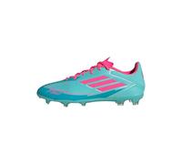 adidas Unisex Bota de fútbol F50 League Messi césped Natural seco/multisuperficie, Flash Aqua/Lucid Pink/Lucid Cyan, 43 1/3