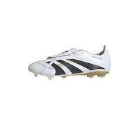 adidas Unisex Bota de fútbol Predator League Fold-Over Tongue césped natural seco/multisuperficie, Cloud White/Core Black/Gold Metallic, 41 1/3