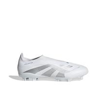 adidas Unisex Bota de fútbol Predator League Laceless césped natural seco/multisuperficie, Cloud White/Silver Metallic/Bright Royal, 42 2/3