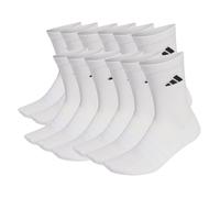 Adidas Unisex Calcetines, 12er Paquete - Amortiguado Crew Logo, Acolchado, Un
