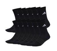 Adidas Unisex Calcetines, 12er Paquete - Amortiguado Crew Logo, Acolchado, Un