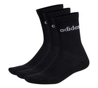 Adidas Unisex Calcetines,3er Paquete - Linear Crew Amortiguado,Logo,Acolchado,