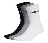 Adidas Unisex Calcetines,3er Paquete - Linear Crew Amortiguado,Logo,Acolchado,