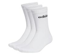 Adidas Unisex Calcetines,3er Paquete - Linear Crew Amortiguado,Logo,Acolchado,