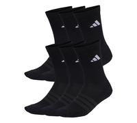 Adidas Unisex Calcetines, 6er Paquete - Amortiguado Crew Logo, Acolchado, Simple