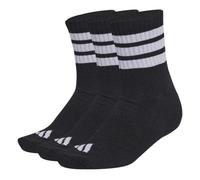 Adidas Calcetines unisex Ess 3 bandas acolchados media caña pack 3 pares negro/blanco/blanco 37-40