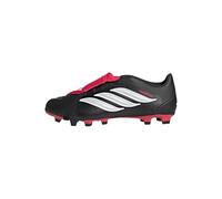 adidas Unisex Club Fold-Over Tongue Firm Ground/Multi Ground Football Boots, Core Black/FTWR White/Lucid Red, 40 2/3 EU