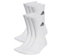 adidas Unisex adulto Cushioned Sportswear Crew Socks 6 Pairs, White / Black, 4.5-6
