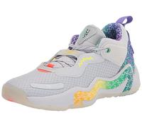 adidas Unisex D.O.N. Issue 3 Basketball Shoe, Clear Grey/Purple Rush/Semi Screaming Green, 13.5 US Men