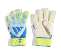 adidas Unisex Goalkeeper Glove Match FINGERSAVE, Crystal Sky/Ray Blue/Solar Yellow, 8