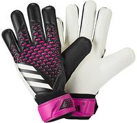 adidas Unisex Goalkeeper Gloves (W/O Fingersave) Predator Training Goalkeeper Gloves, Black/White/Team Shock Pink, HN5587, 9
