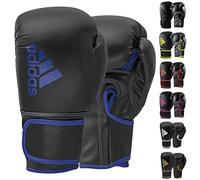 adidas Unisex - Guantes de Boxeo híbridos para Adultos, Color Negro/Azul, 14 oz EU