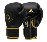 adidas Unisex - Guantes de Boxeo híbridos para Adultos, Color Negro/Dorado, 12 oz EU