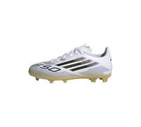 adidas Unisex Kids' Bota de fútbol F50 League césped natural seco/multisuperficie (Adolescentes), Cloud White/Core Black/Gold Metallic, 35