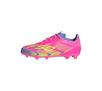 adidas Unisex Kids' Bota de fútbol F50 League césped natural seco/multisuperficie (Adolescentes), Lucid Pink/Lucid Lemon/Blue Fusion, 33