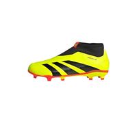 adidas Unisex Kids' Bota de fútbol Predator 24 League Laceless césped Natural seco, Team Solar Yellow 2 / Core Black/Solar Red, 29