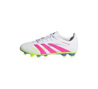 adidas Unisex Kids' Bota de fútbol Predator Club césped natural seco/multisuperficie (Adolescentes), Cloud White/Lucid Pink/Lucid Lemon, 36 2/3
