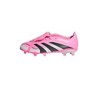 adidas Unisex Kids' Bota de fútbol Predator League con lengüeta Plegable para césped Natural seco y Superficies Mixtas - Niños Beckham, Beam Pink/Core Black/Cloud White, 35