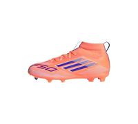 adidas Unisex Kids' Bota F50 League Mid césped Natural seco/multisuperficie, Beam Orange/Lucid Blue/Cloud White, 28