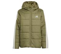 adidas Unisex Kids' Chaqueta Acolchada Essentials 3 Bandas para niños, Olive Strata/White, 176