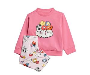 adidas Unisex Kids' Conjunto Seasonal Essentials Fun (Bebé), Pink Fusion/White, 92