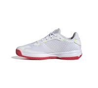 adidas Unisex Kids Stabil Junior Indoor Shoes, Cloud White/Aurora Met. / Semi Lucid Red, 13.5 UK Child