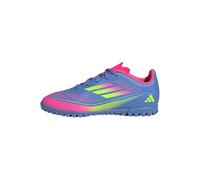 adidas Unisex Kids' Zapatilla de fútbol F50 Club moqueta (Adolescentes), Blue Fusion/Lucid Lemon/Lucid Pink, 33