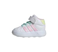 adidas Unisex Kids' Zapatilla Grand Court Mid (Bebé), Cloud White/Clear Pink/Ice Yellow, 26