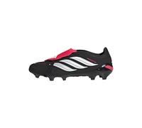 adidas Unisex League Fold-Over Tongue Firm Ground Football Boots Shoes, Core Black/FTWR White/Lucid Red, 40 EU