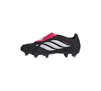 adidas Unisex League Fold-Over Tongue Soft Ground Football Boots, Core Black/FTWR White/Lucid Red, 40 2/3 EU