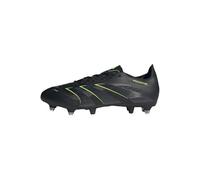 adidas Predator League Soft Ground Football Boots, Botas de fútbol Unisex Adulto, Core Black/Carbon/Lucid Lemon, 45 1/3 EU
