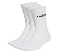 adidas Unisex Linear Crew Cushioned 3 Pairs Crew Socks 7-8 Years White / Black